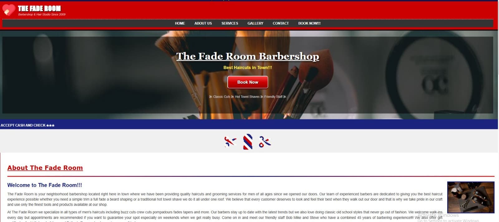 Generic barber branding